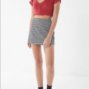 urban outfitters gingham miniskirt